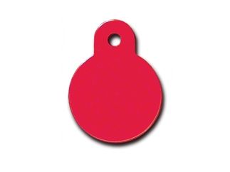 ID Tag Circle Small Anodized - RED SMALL